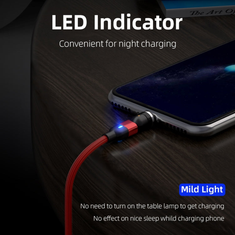2m 3A Output 3 in 1 USB to 8 Pin + USB-C / Type-C + Micro USB 540 Degree Rotating Magnetic Data Sync Charging Cable(Black) - free shipping - PMC Jewellery - Order now!