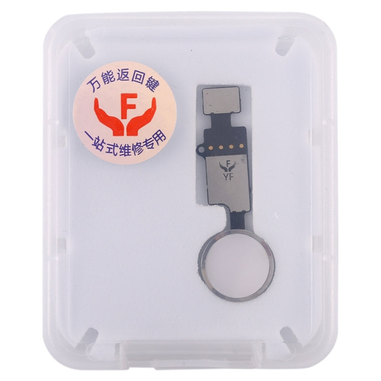 Home Button (3rd ) with Flex Cable (Not Supporting Fingerprint Identification) for iPhone 8 Plus / 7 Plus / 8 / 7(Silver) - Button & Card Slots by PMC Jewellery | Online Shopping South Africa | PMC Jewellery | Buy Now Pay Later Mobicred