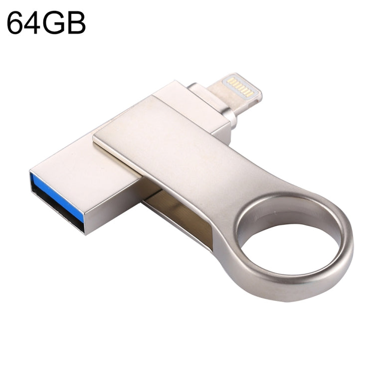 RQW-10D 2 in 1 USB 2.0 & 8 Pin 64GB Flash Drive - U Disk & Card Reader by PMC Jewellery | Online Shopping South Africa | PMC Jewellery | Buy Now Pay Later Mobicred