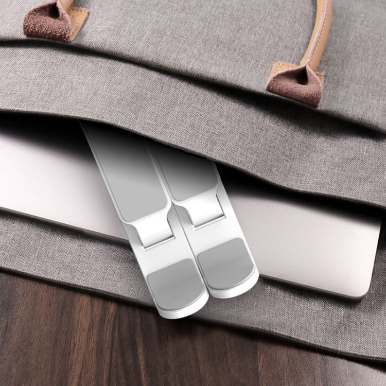 YMB1028 Portable Folding Desktop Holder Bracket for Laptop / Tablet(Silver) - MacBook Holder by PMC Jewellery | Online Shopping South Africa | PMC Jewellery | Buy Now Pay Later Mobicred