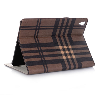 Plaid Texture Horizontal Flip PU Leather Case for iPad Air 11 2024 / iPad Pro 11 inch (2018), with Holder & Card Slots & Wallet(Coffee) - iPad Pro 11 (2018) Cases by PMC Jewellery | Online Shopping South Africa | PMC Jewellery | Buy Now Pay Later Mobicred