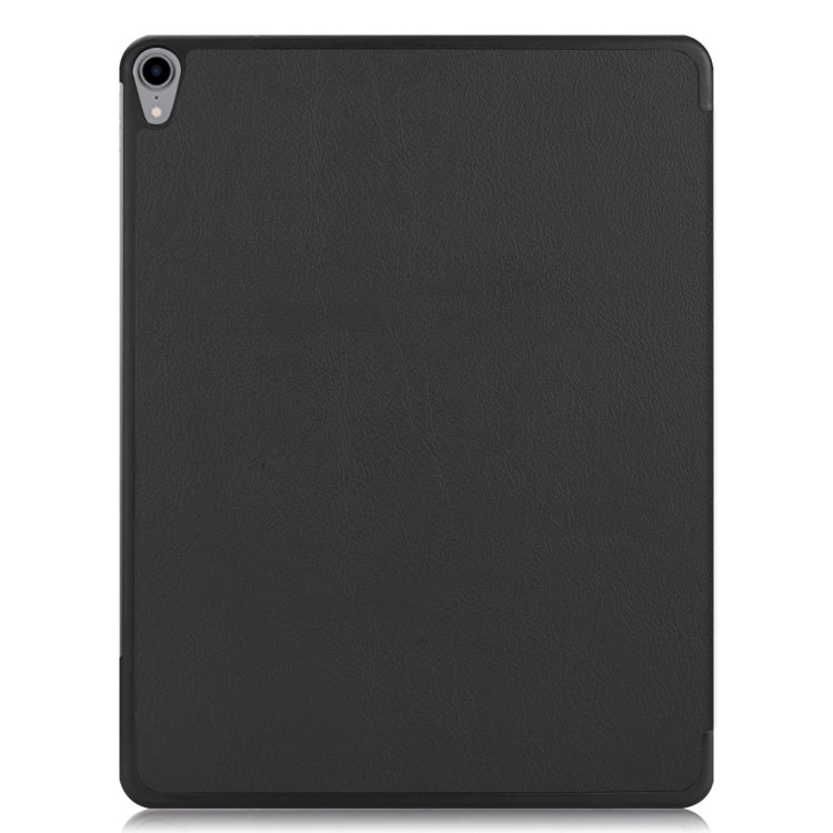Custer Texture Horizontal Flip PU Leather Case for iPad Air 13 2024 / iPad Pro 12.9 inch (2018), with Three-folding Holder & Sleep / Wake-up Function(Black) - iPad Pro 12.9 (2018) Cases by PMC TechLife | Online Shopping South Africa | PMC TechLife | Buy Now Pay Later Mobicred