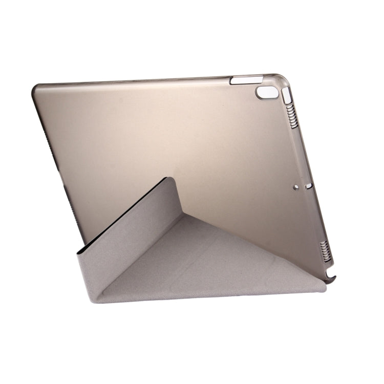 For iPad Pro 10.5 inch Silk Texture Horizontal Deformation Flip Leather Case with 4-folding Holder & Sleep / Wake-up(Black) - iPad Pro 10.5 inch Cases by PMC TechLife | Online Shopping South Africa | PMC TechLife | Buy Now Pay Later Mobicred