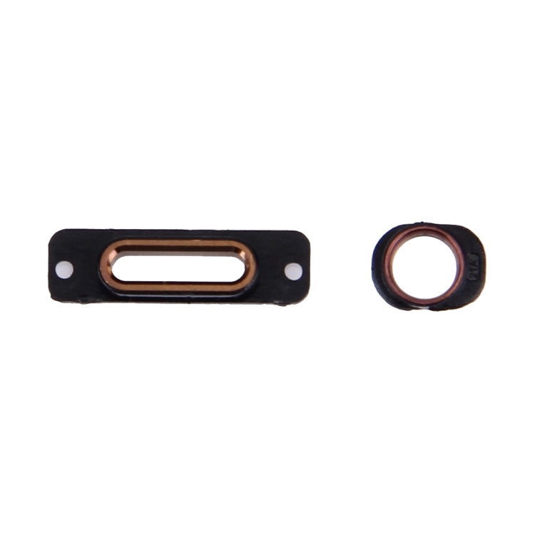 10 PCS 2 in 1 for iPhone SE Charging Port Retaining Brackets + Headphone Jack Rings(Rose Gold) - SE 1st Generation Parts by PMc TechLife | Online Shopping South Africa | PMc TechLife | Buy Now Pay Later Mobicred