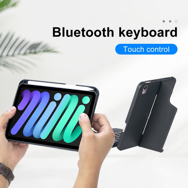 T06-AS For iPad mini6 Touch Backlight Split Type Bluetooth Keyboard Leather Case - For iPad mini by PMC TechLife | Online Shopping South Africa | PMC TechLife
