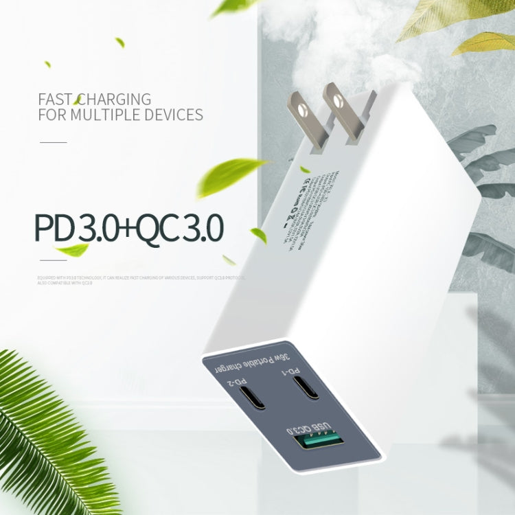 WLX-X3 36W 90 Degrees Foldable Pin Portable Multi-function USB Charger, US Plug - Multifunction Charger by PMC Jewellery | Online Shopping South Africa | PMC Jewellery | Buy Now Pay Later Mobicred