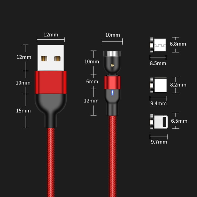 1m 2A Output USB to 8 Pin Nylon Braided Rotate Magnetic Charging Cable(Purple) - free shipping - PMC Jewellery - Order now!