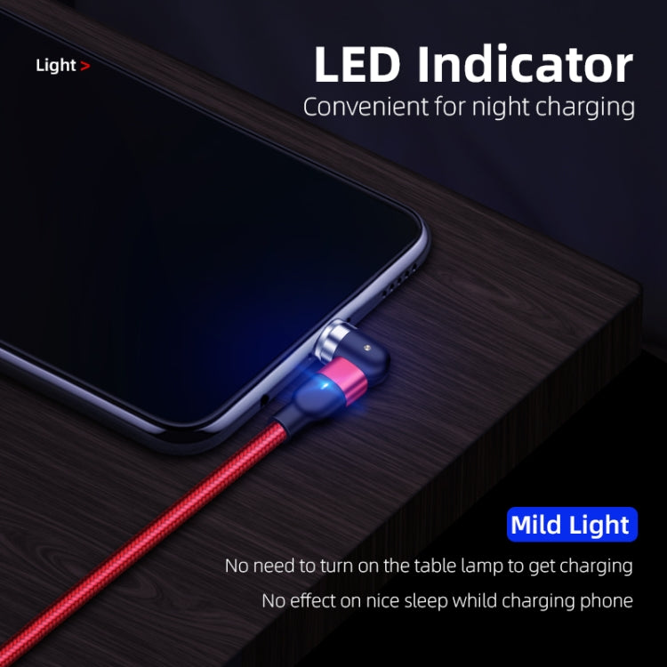 1m 2A Output USB to 8 Pin Nylon Braided Rotate Magnetic Charging Cable(Red) - Charging Cable & Head by PMC Jewellery | Online Shopping South Africa | PMC Jewellery | Buy Now Pay Later Mobicred