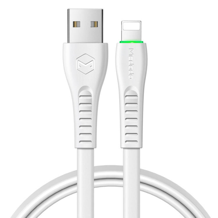 Mcdodo CA-6360 Flying Fish Series 8 Pin to USB LED Cable, Length: 1.2m(White) - Normal Style Cable by Mcdodo | Online Shopping South Africa | PMC Jewellery | Buy Now Pay Later Mobicred