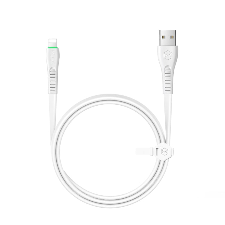 Mcdodo CA-6362 Flying Fish Series 8 Pin to USB LED Cable, Length: 1.8m(White) - free shipping - PMC Jewellery - Order now!