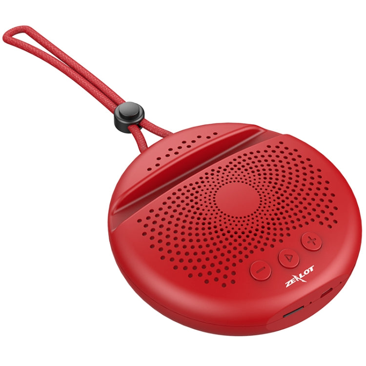 ZEALOT S24 Portable Stereo Bluetooth Speaker with Lanyard & Mobile Card Slot Holder, Supports Hands-free Call & TF Card (Red) - Desktop Speaker by ZEALOT | Online Shopping South Africa | PMC Jewellery | Buy Now Pay Later Mobicred