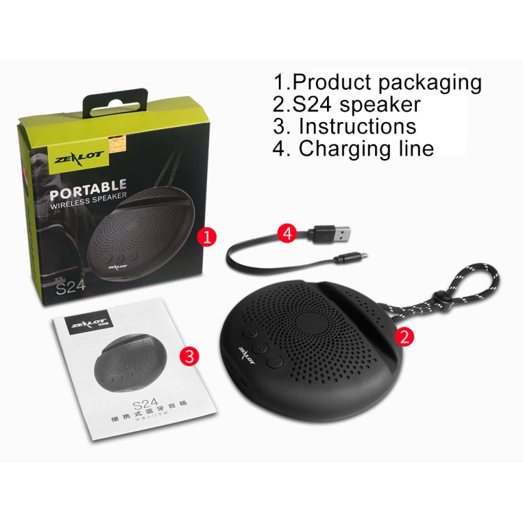 ZEALOT S24 Portable Stereo Bluetooth Speaker with Lanyard & Mobile Card Slot Holder, Supports Hands-free Call & TF Card (Red) - Desktop Speaker by ZEALOT | Online Shopping South Africa | PMC Jewellery | Buy Now Pay Later Mobicred