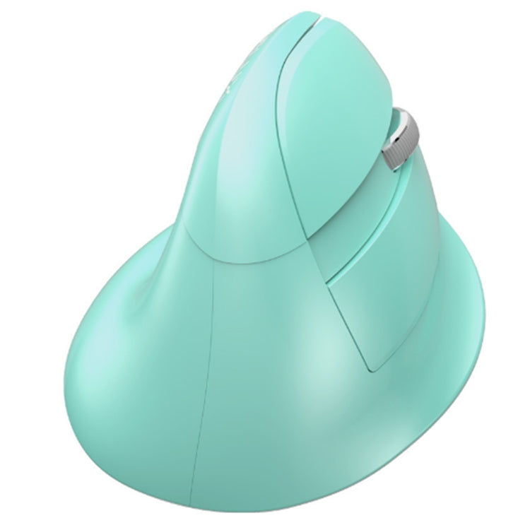 DELUX M618 Mini 2.4G Wireless 2400DPI USB Rechargeable Ergonomic Vertical Mouse (Green) - Wireless Mice by DELUX | Online Shopping South Africa | PMC Jewellery | Buy Now Pay Later Mobicred