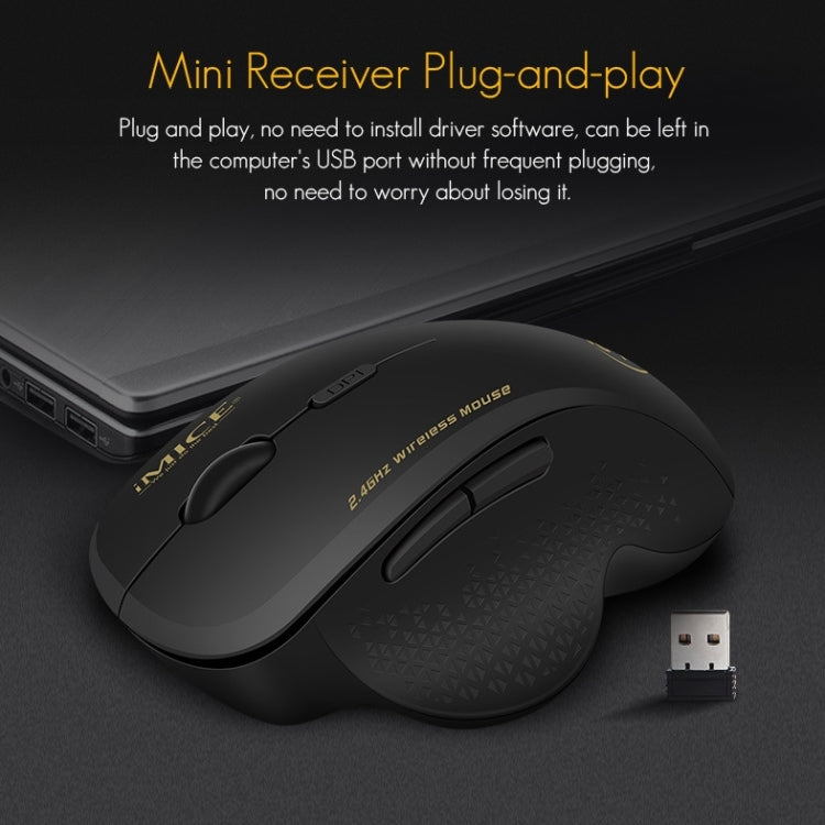 iMICE G6 Wireless Mouse 2.4G Office Mouse 6-button Gaming Mouse(Black) - free shipping - PMC TechLife - Order now!