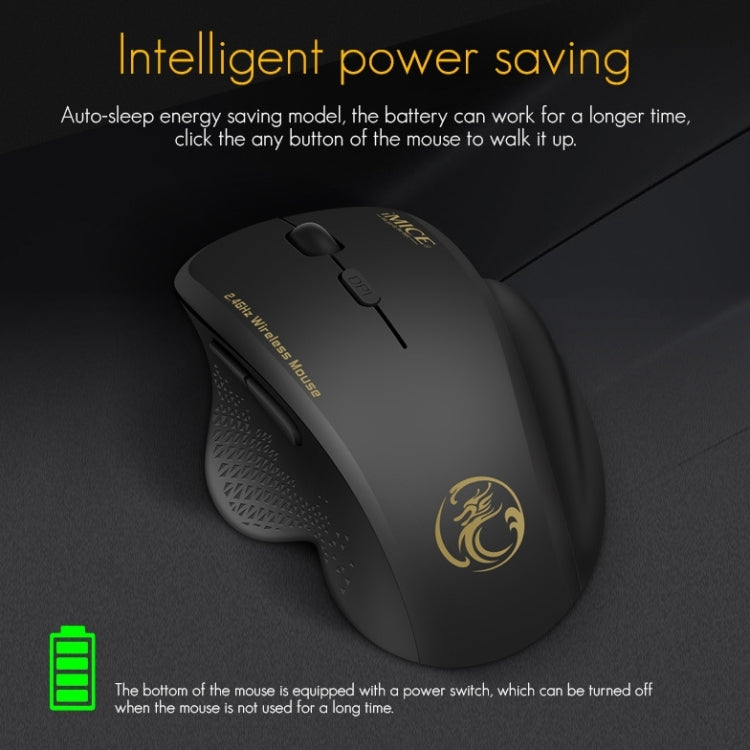 iMICE G6 Wireless Mouse 2.4G Office Mouse 6-button Gaming Mouse(Grey) - Wireless Mice by iMICE | Online Shopping South Africa | PMC TechLife | Buy Now Pay Later Mobicred