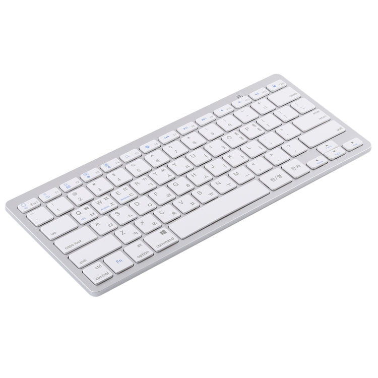 WB-8022 Ultra-thin Wireless Bluetooth Keyboard for iPad, Samsung, Huawei, Xiaomi, Tablet PCs or Smartphones, Ko Language Keys(Silver) - Wireless Keyboard by PMC Jewellery | Online Shopping South Africa | PMC Jewellery | Buy Now Pay Later Mobicred