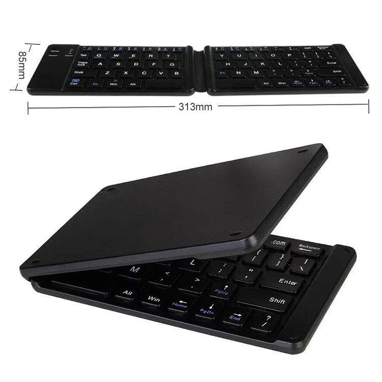 B05 USB Charging Portable Mini Folding Bluetooth Wireless Keyboard (Black) - Mini Keyboard by PMC Jewellery | Online Shopping South Africa | PMC Jewellery | Buy Now Pay Later Mobicred