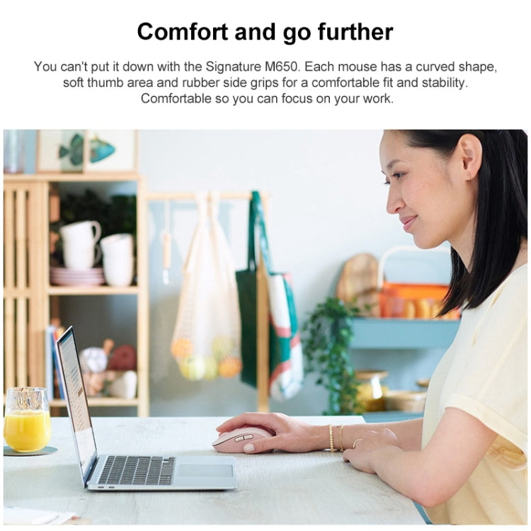 Logitech M650 5-keys 2000 DPI Wireless Bluetooth Silent Mouse (White) - free shipping - PMC Jewellery - Order now!