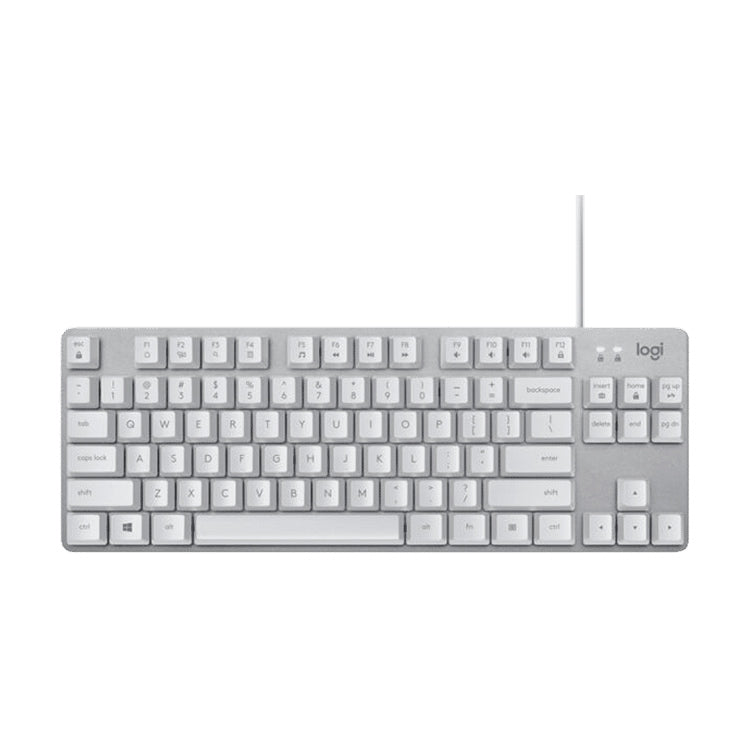 Logitech K835 Mini Mechanical Wired Keyboard, Green Shaft (White) - free shipping - PMC Jewellery - Order now!