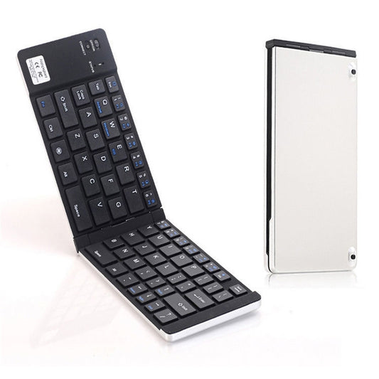 F66 Foldable Bluetooth Wireless 66 Keys Keyboard, Support Android / Windows / iOS (Silver) - Wireless Keyboard by PMC Jewellery | Online Shopping South Africa | PMC Jewellery | Buy Now Pay Later Mobicred