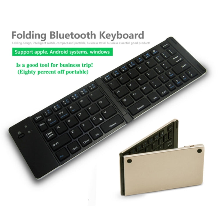 F66 Foldable Bluetooth Wireless 66 Keys Keyboard, Support Android / Windows / iOS (Black) - Wireless Keyboard by PMC Jewellery | Online Shopping South Africa | PMC Jewellery | Buy Now Pay Later Mobicred