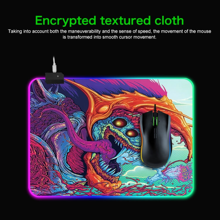 Computer Monster Pattern Illuminated Mouse Pad, Size: 90 x 40 x 0.4cm - Mouse Pads by PMC TechLife | Online Shopping South Africa | PMC TechLife | Buy Now Pay Later Mobicred