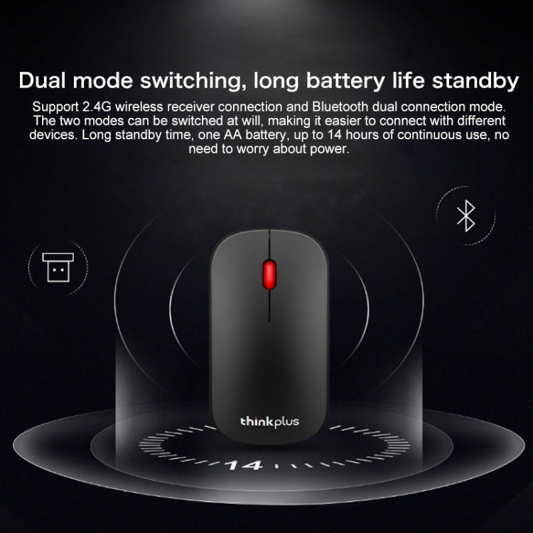 Lenovo thinkplus Portable Business Style Wireless Bluetooth Mouse (Black) - free shipping - PMC Jewellery - Order now!