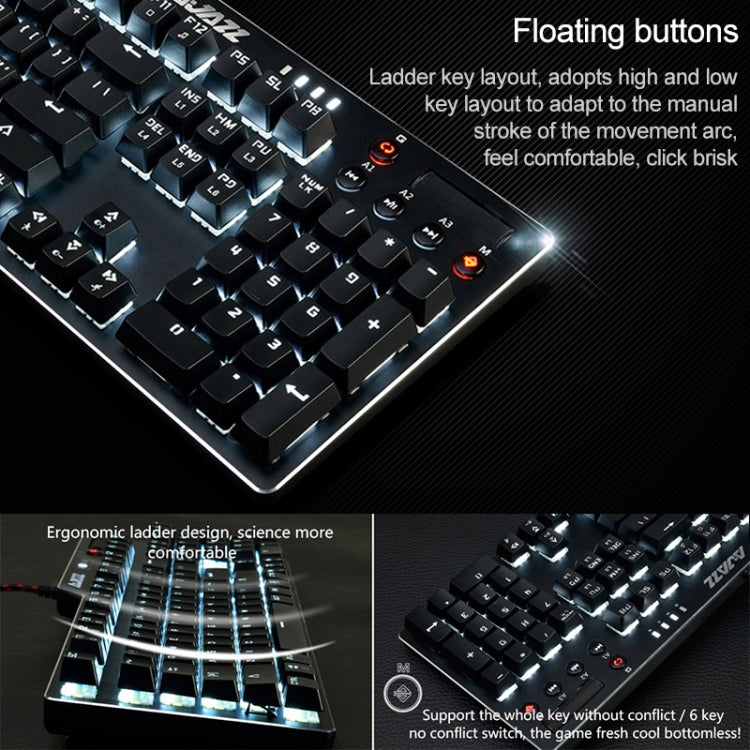 Ajazz AK35I Multimedia Knob Gaming Backlight Alloy Machinery Keyboard (Black Tea Axis) - Wired Keyboard by Ajazz | Online Shopping South Africa | PMC Jewellery | Buy Now Pay Later Mobicred