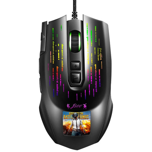 HXSJ J500 7 Keys RGB Programmable Display Screen Gaming Wired Mouse - Wired Mice by HXSJ | Online Shopping South Africa | PMC Jewellery | Buy Now Pay Later Mobicred