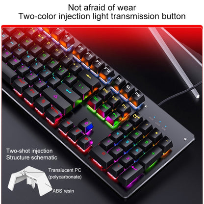 YINDIAO ZK-3 USB Mechanical Gaming Wired Keyboard, Blue Shaft (White) - Wired Keyboard by YINDIAO | Online Shopping South Africa | PMC Jewellery | Buy Now Pay Later Mobicred