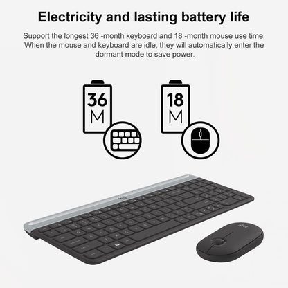 Logitech MK470 Wireless Silence Keyboard Mouse Set (Black) - Wireless Keyboard by Logitech | Online Shopping South Africa | PMC Jewellery | Buy Now Pay Later Mobicred