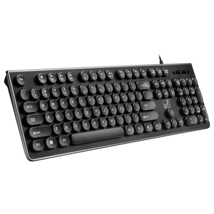 ZGB S500 Round Key USB Wired Computer Keyboard (Black) - free shipping - PMC TechLife - Order now!
