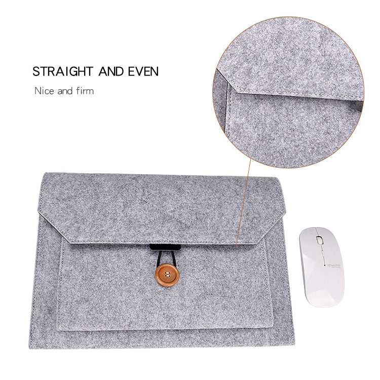 ND06 Multi-purpose Felt Button Laptop Inner Bag for 13.3 inch Laptop(Black) - 13.3 inch by PMC TechLife | Online Shopping South Africa | PMC TechLife | Buy Now Pay Later Mobicred