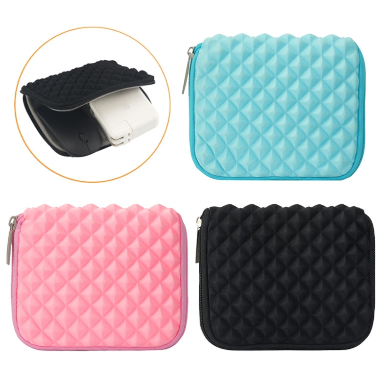 Diamond Texture Laptop Power Bag, Size: 16 x 13 x 1.5cm (Black) - Other by PMC Jewellery | Online Shopping South Africa | PMC Jewellery | Buy Now Pay Later Mobicred