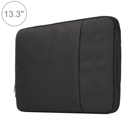 13.3 inch Universal Fashion Soft Laptop Denim Bags Portable Zipper Notebook Laptop Case Pouch for MacBook Air / Pro, Lenovo and other Laptops, Size: 35.5x26.5x2cm(Black) - 13.3 inch by PMC Jewellery | Online Shopping South Africa | PMC Jewellery | Buy Now Pay Later Mobicred