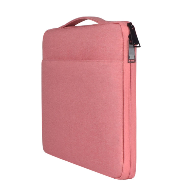 13.3 inch Fashion Casual Polyester + Nylon Laptop Handbag Briefcase Notebook Cover Case, For Macbook, Samsung, Lenovo, Xiaomi, Sony, DELL, CHUWI, ASUS, HP (Pink) - 13.3 inch by PMC Jewellery | Online Shopping South Africa | PMC Jewellery | Buy Now Pay Later Mobicred