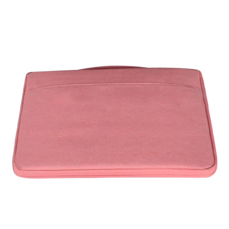 13.3 inch Fashion Casual Polyester + Nylon Laptop Handbag Briefcase Notebook Cover Case, For Macbook, Samsung, Lenovo, Xiaomi, Sony, DELL, CHUWI, ASUS, HP (Pink) - 13.3 inch by PMC Jewellery | Online Shopping South Africa | PMC Jewellery | Buy Now Pay Later Mobicred