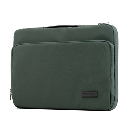 POFOKO E550 14 / 15.4 inch Portable Waterproof Polyester Laptop Handbag(Green) - Other by POFOKO | Online Shopping South Africa | PMC Jewellery | Buy Now Pay Later Mobicred