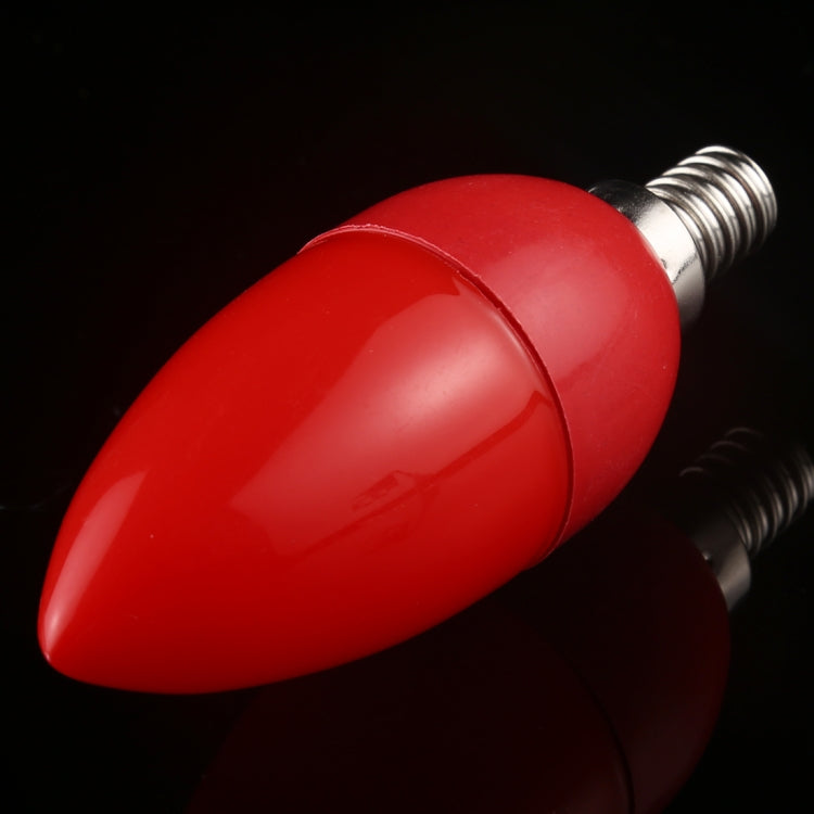E12 2W 8 LEDs 2835 SMD 90 LM LED Light Bulb Energy Saving Light, AC 220V (Red Light) - LED Blubs & Tubes by PMC TechLife | Online Shopping South Africa | PMC TechLife