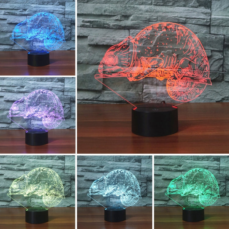 Chameleon Shape 3D Colorful LED Vision Light Table Lamp, USB Touch Version - Novelty Lighting by PMC TechLife | Online Shopping South Africa | PMC TechLife | Buy Now Pay Later Mobicred