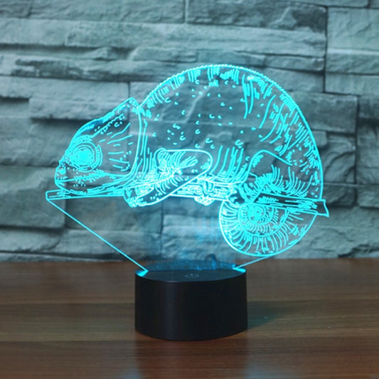 Chameleon Shape 3D Colorful LED Vision Light Table Lamp, Crack Remote Control Version - Novelty Lighting by PMC Jewellery | Online Shopping South Africa | PMC Jewellery | Buy Now Pay Later Mobicred