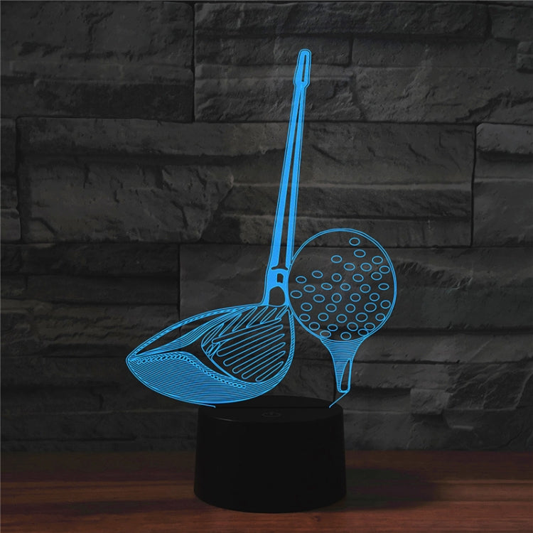 Golf Shape 3D Colorful LED Vision Light Table Lamp, USB Touch Version - Novelty Lighting by PMC TechLife | Online Shopping South Africa | PMC TechLife | Buy Now Pay Later Mobicred