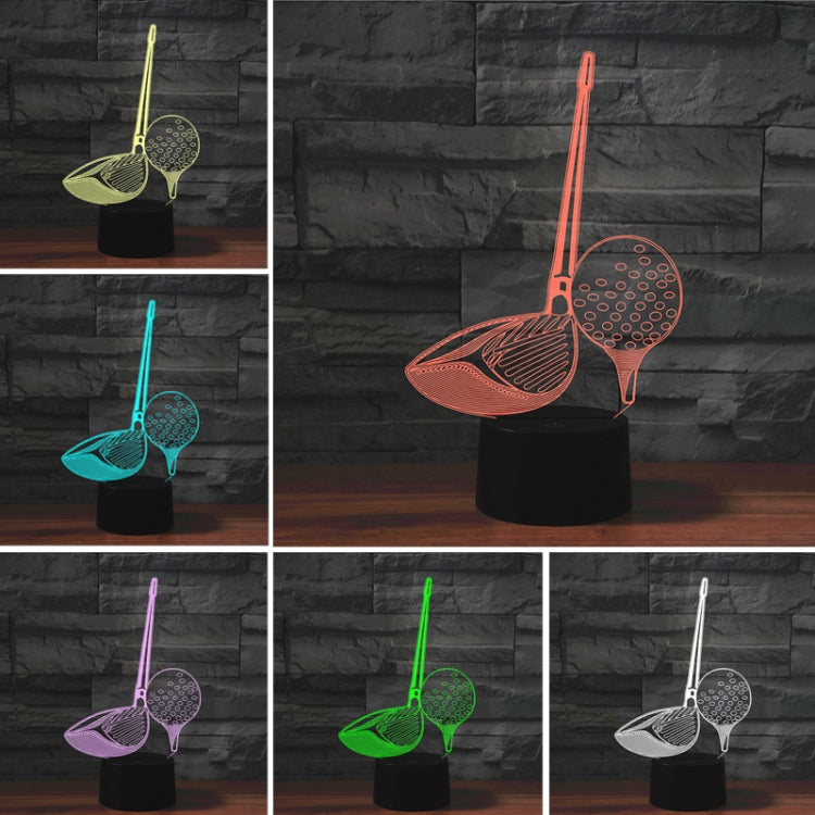 Golf Shape 3D Colorful LED Vision Light Table Lamp, USB Touch Version - Novelty Lighting by PMC TechLife | Online Shopping South Africa | PMC TechLife | Buy Now Pay Later Mobicred