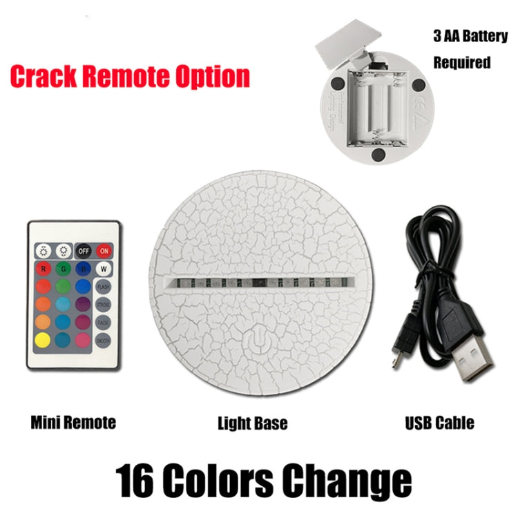 Cock Shape 3D Colorful LED Vision Light Table Lamp, Crack Remote Control Version - Novelty Lighting by PMC TechLife | Online Shopping South Africa | PMC TechLife | Buy Now Pay Later Mobicred