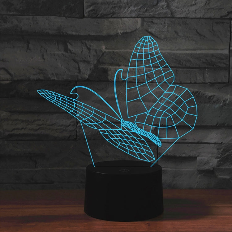 Butterfly Shape 3D Colorful LED Vision Light Table Lamp, USB & Battery Version - Novelty Lighting by PMC TechLife | Online Shopping South Africa | PMC TechLife | Buy Now Pay Later Mobicred