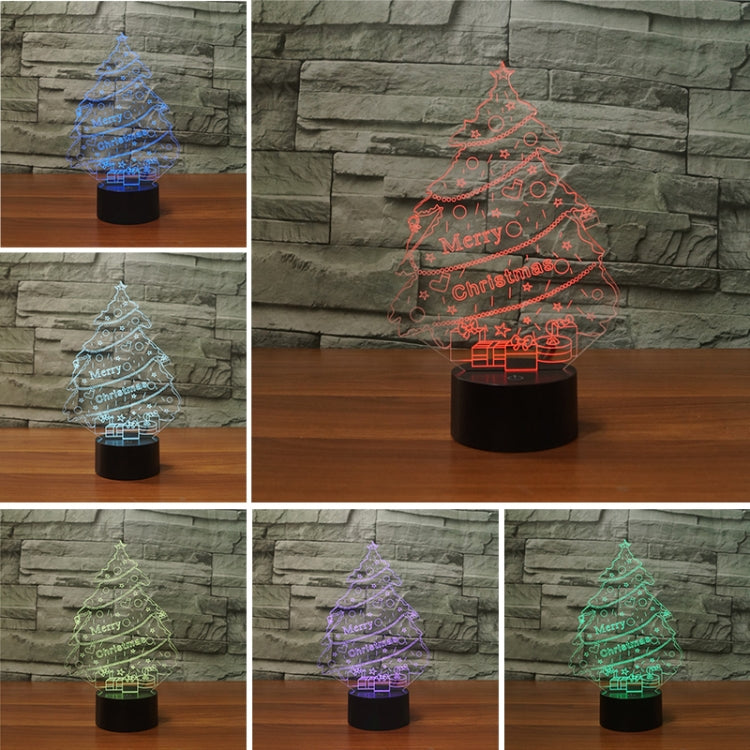 Christmas Tree Shape 3D Colorful LED Vision Light Table Lamp, Charging Touch Version - Novelty Lighting by PMC TechLife | Online Shopping South Africa | PMC TechLife | Buy Now Pay Later Mobicred