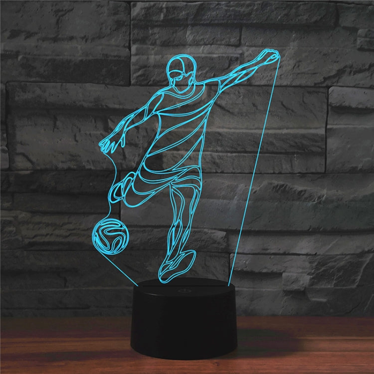 Playing Football Shape 3D Colorful LED Vision Light Table Lamp, Crack Touch Version - Novelty Lighting by PMC TechLife | Online Shopping South Africa | PMC TechLife | Buy Now Pay Later Mobicred