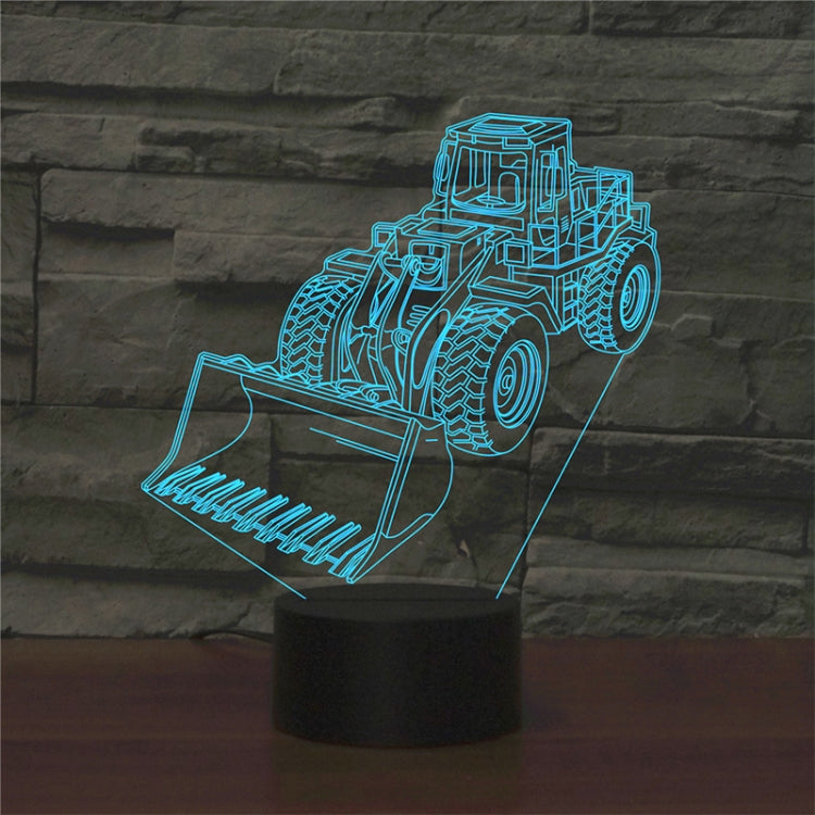 Excavator Shape 3D Colorful LED Vision Light Table Lamp, USB Touch Version - Novelty Lighting by PMC TechLife | Online Shopping South Africa | PMC TechLife | Buy Now Pay Later Mobicred