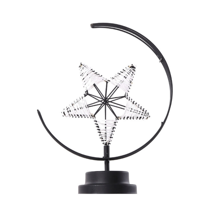 Star Moon Shape Iron Night Light Decorative Light, USB Version (Black) - Night Lights by PMc TechLife | Online Shopping South Africa | PMc TechLife | Buy Now Pay Later Mobicred