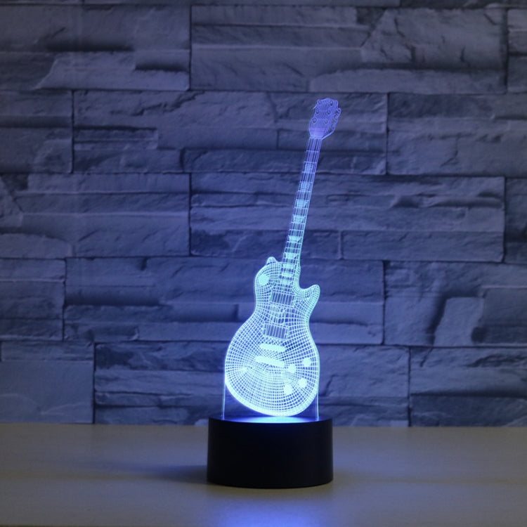 Guitar Shape 3D Colorful LED Vision Light Table Lamp, Crack Touch Version - Novelty Lighting by PMC TechLife | Online Shopping South Africa | PMC TechLife | Buy Now Pay Later Mobicred